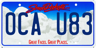 SD license plate 0CAU83