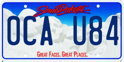 SD license plate 0CAU84