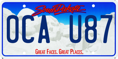 SD license plate 0CAU87