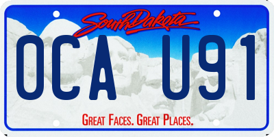 SD license plate 0CAU91