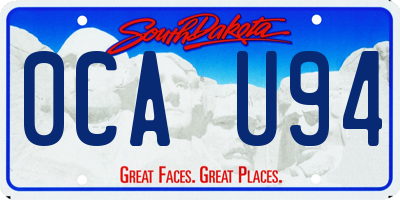 SD license plate 0CAU94