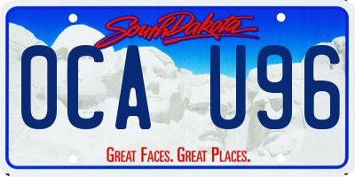 SD license plate 0CAU96