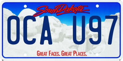 SD license plate 0CAU97