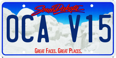 SD license plate 0CAV15