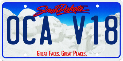 SD license plate 0CAV18