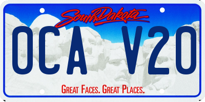 SD license plate 0CAV20