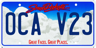 SD license plate 0CAV23