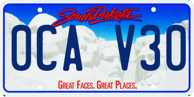 SD license plate 0CAV30