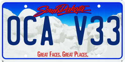 SD license plate 0CAV33