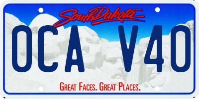 SD license plate 0CAV40