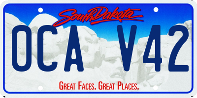 SD license plate 0CAV42