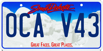 SD license plate 0CAV43