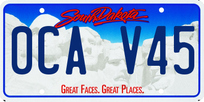 SD license plate 0CAV45