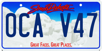 SD license plate 0CAV47