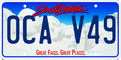 SD license plate 0CAV49
