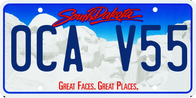 SD license plate 0CAV55
