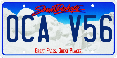 SD license plate 0CAV56
