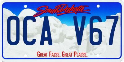 SD license plate 0CAV67