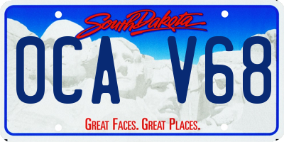 SD license plate 0CAV68