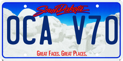 SD license plate 0CAV70