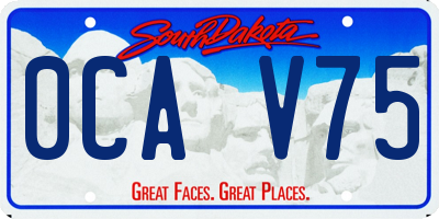 SD license plate 0CAV75
