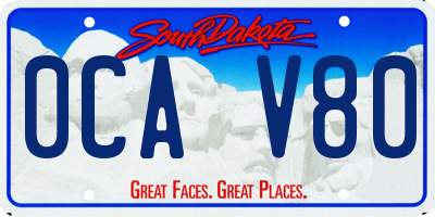 SD license plate 0CAV80