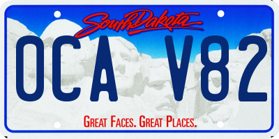 SD license plate 0CAV82