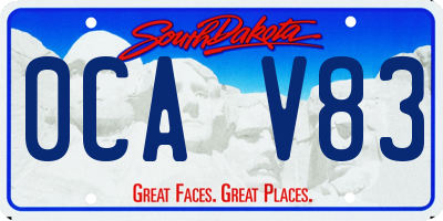 SD license plate 0CAV83