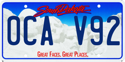 SD license plate 0CAV92