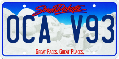 SD license plate 0CAV93