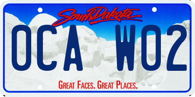 SD license plate 0CAW02