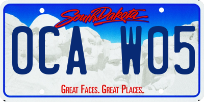 SD license plate 0CAW05