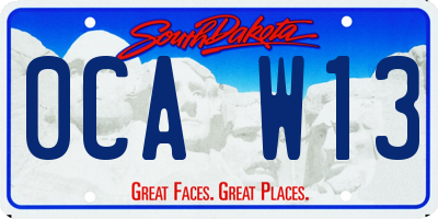 SD license plate 0CAW13