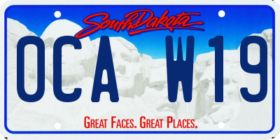 SD license plate 0CAW19