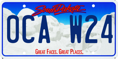 SD license plate 0CAW24