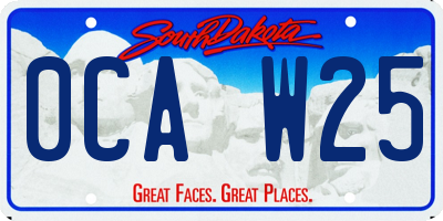 SD license plate 0CAW25