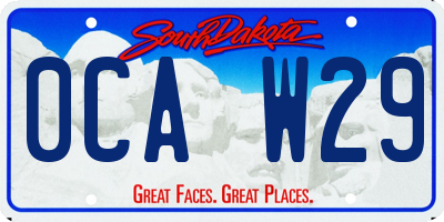 SD license plate 0CAW29