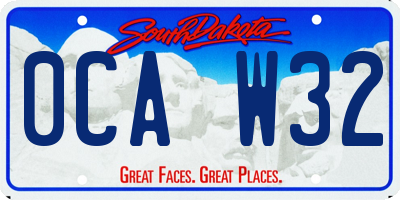 SD license plate 0CAW32