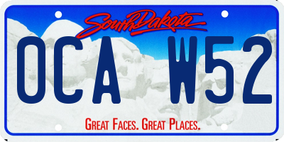 SD license plate 0CAW52