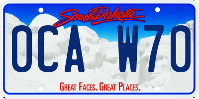 SD license plate 0CAW70