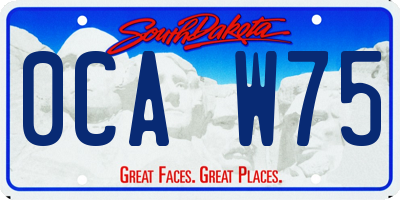 SD license plate 0CAW75