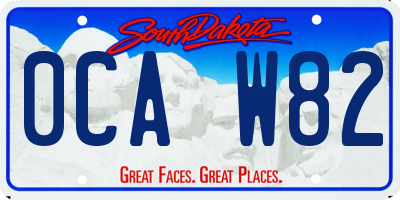 SD license plate 0CAW82