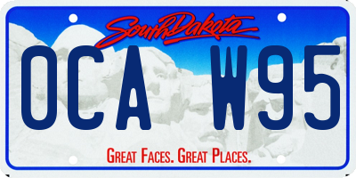 SD license plate 0CAW95