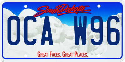 SD license plate 0CAW96