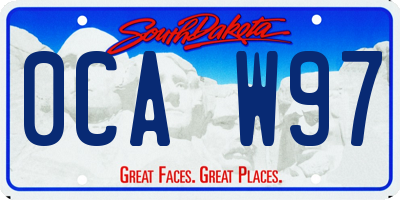 SD license plate 0CAW97