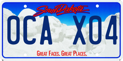 SD license plate 0CAX04