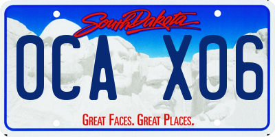 SD license plate 0CAX06