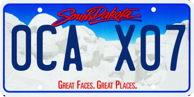 SD license plate 0CAX07