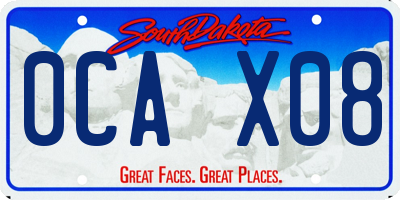 SD license plate 0CAX08