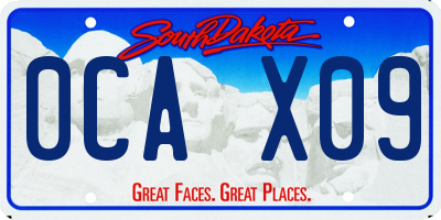 SD license plate 0CAX09